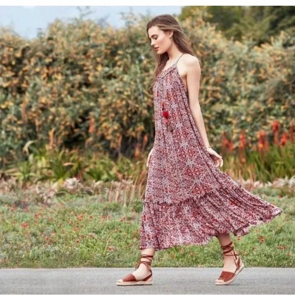 Misa Los Angeles Thale Marseille pom pom maxi dress medium - Picture 1 of 9